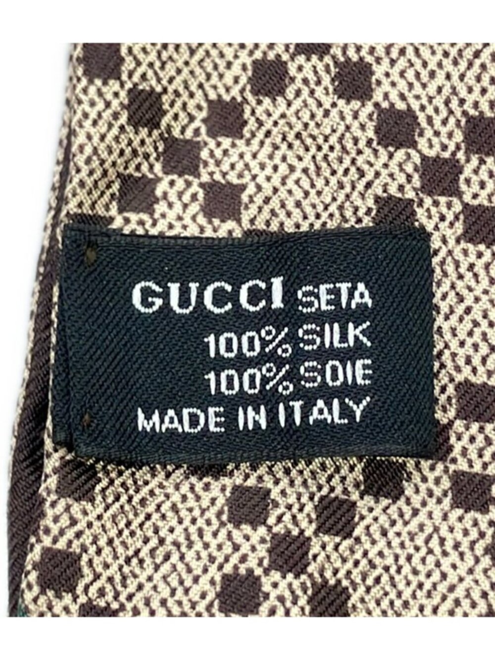Gucci Ribbon Scarf Silk 100% GG Charm - Picture 3 of 7